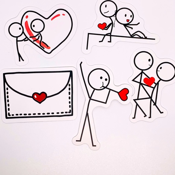 Stick figure Love charm set 1 - Picture 2 of 3